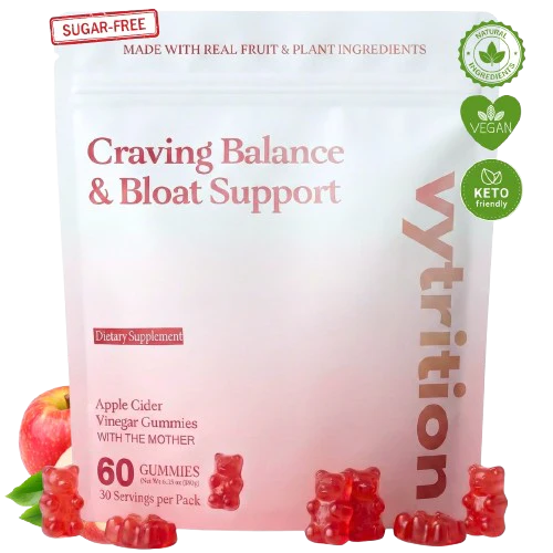 Sugar Free Apple Cider Vinegar Gummies with The Mother – Vegan, Keto Friendly, 1,000mg ACV, 60 Gummies (30 Day Supply)