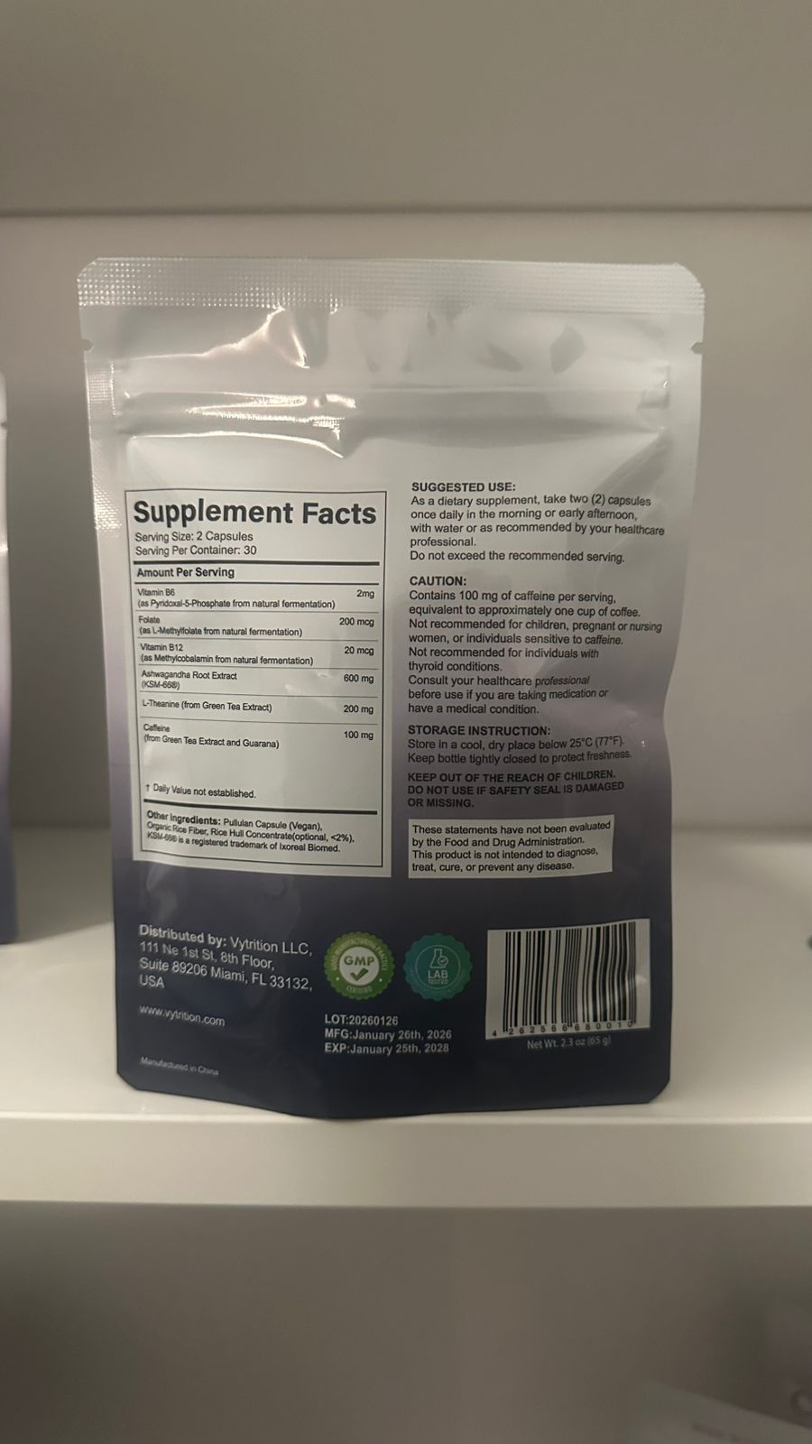 Focus, Stress & Energy Support Capsule