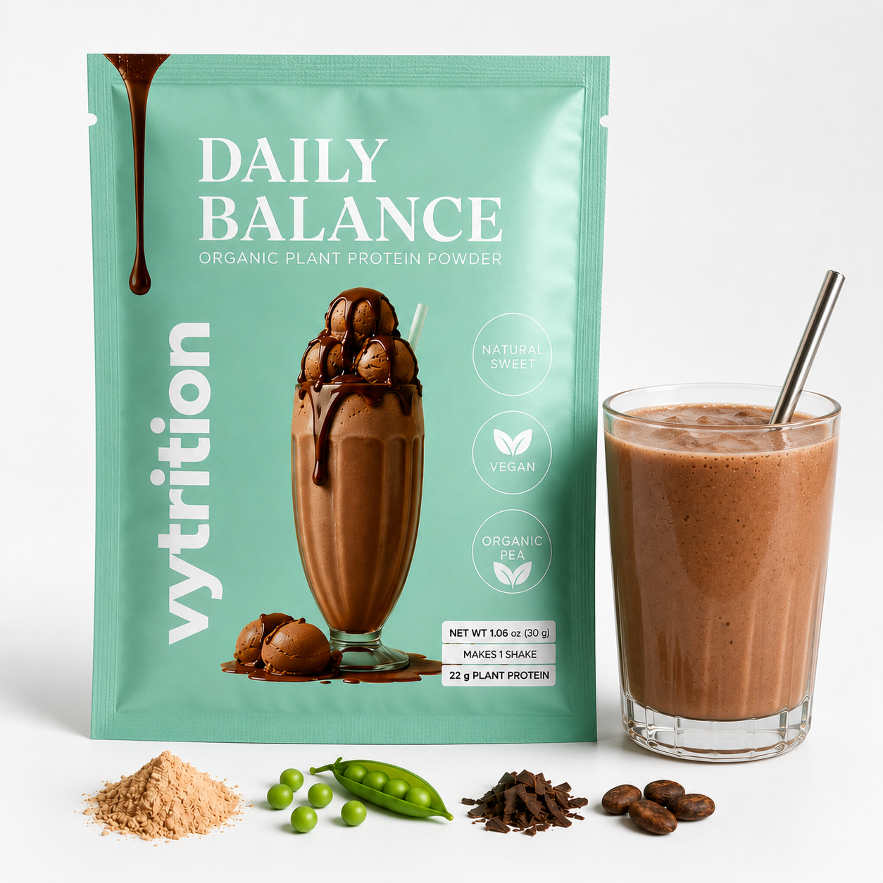 Daily Balance – Organic Plant Protein Powder, Chocolate